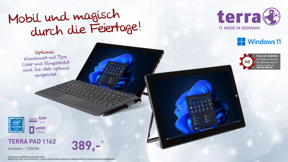 SPECIAL X-MAS 2023 - TERRA PAD 1162 N5100 W11 Pro