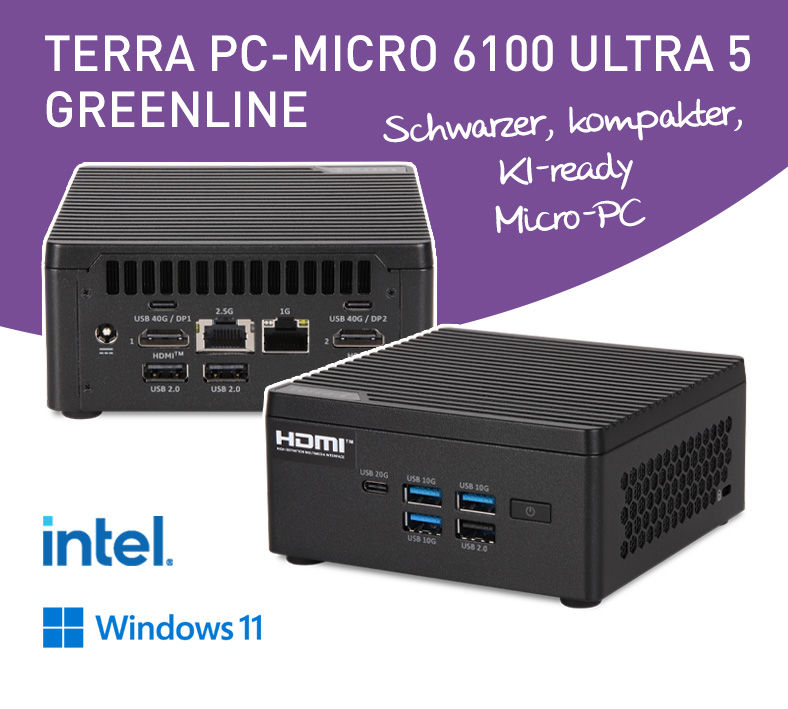 TERRA PC-Micro 6100 Ultra 5 125H GREENLINE